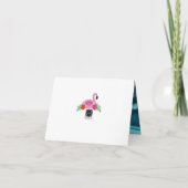 Invitation Flamingle Rose Floral 12ème anniversaire Pool Part (Dos)