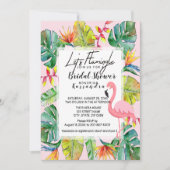 Invitation Flamingle Tropical Bridal Shower (Devant)