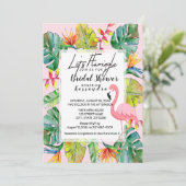 Invitation Flamingle Tropical Bridal Shower (Debout devant)