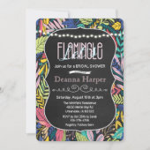 Invitation Flamingle Tropical Bridal Shower (Devant)