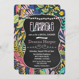 Invitation Flamingle Tropical Bridal Shower