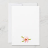 Invitation Flamingle Tropical pour le premier anni (Dos)