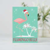 INVITATION FLAMINGO DE NOËL VINTAGE MODERNE (Debout devant)