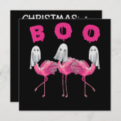 Invitation Flamingo | Fantôme Flamingo Boo Costume d'Hallowee (Devant / Derrière)