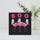 Invitation Flamingo | Fantôme Flamingo Boo Costume d'Hallowee (Debout devant)