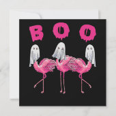 Invitation Flamingo | Fantôme Flamingo Boo Costume d'Hallowee (Devant)