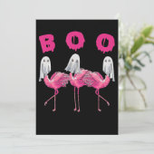 Invitation Flamingo | Flamingo fantôme Boo Costume d'Hallowee (Debout devant)