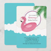 Invitation Flamingo Flottant (Devant / Derrière)