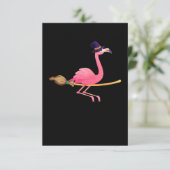 Invitation Flamingo | Funny Flamingo Witch Halloween (Debout devant)