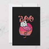 Invitation Flamingo Ghost Boo Pink Sunset Retro Halloween Bir (Devant)