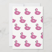 Invitation Flamingo pour une Pool Party (Dos)