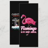 Invitation Flamingo | Spirit Animal Tropical Bird (Devant / Derrière)