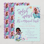 Invitation Flamme afro-américaine Bash Anniversaire (Devant / Derrière)