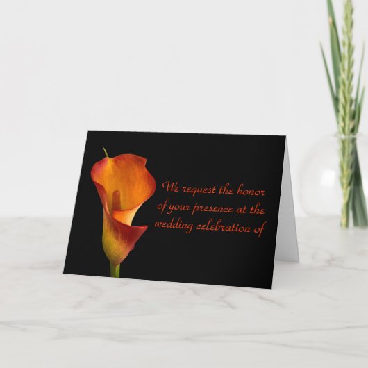 Invitation Flamme Calla Lily (Devant)