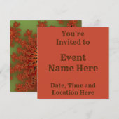 Invitation Flamme d'automne (Devant / Derrière)