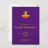 Invitation flamme de bougie sur Arrière - plan violet (Devant)