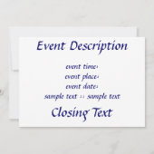 Invitation Flamme de Menorah (Dos)