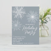 Invitation Flamme de neige couleur aquarelle moderne Fête de (Debout devant)
