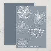 Invitation Flamme de neige couleur aquarelle moderne Fête de (Devant / Derrière)