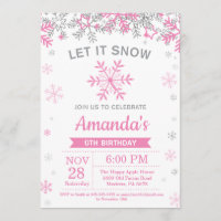 Flamme de neige d'hiver Anniversaire des filles ro
