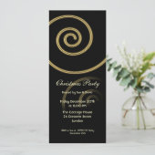 Invitation Flamme d'invitation avec tourbillon en or (Debout devant)