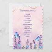 Invitation Flamme florale mignonne sur les papillons Annivers (Dos)