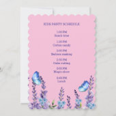 Invitation Flamme florale mignonne sur les papillons Annivers (Dos)