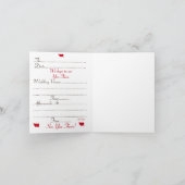 Invitation Flamme romantique en forme de coeur pour les maria (Intérieur)