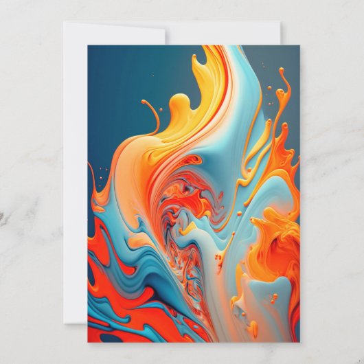 Invitation Flammes chaotiques Imprimer Fête d'anniversaire (Dos)