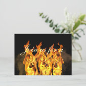 Invitation Flammes de BBQ (Debout devant)