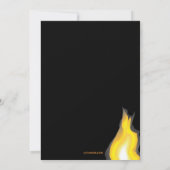 Invitation Flammes de feu de camp de partie de feu à (Dos)