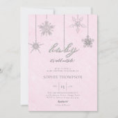 Invitation Flammes de neige à l'extérieur de la Parties scint (Devant)