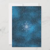 Invitation Flammes de neige argentée fête d'anniversaire d'hi (Dos)