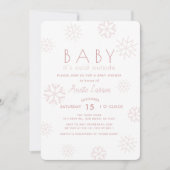 Invitation Flammes De Neige Bébé Son Froid À L'Extérieur Baby (Devant)