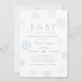 Invitation Flammes De Neige Bébé Son Froid Extérieur Douche I (Devant)