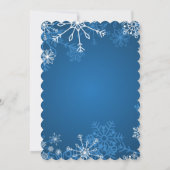 Invitation Flammes de neige blanches sur la Fête des mariées  (Dos)