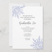 Invitation Flammes de neige bleues sur la Fête des mariées bl (Devant)