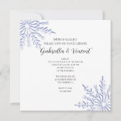 Invitation Flammes de neige bleues sur le White Winter Engage (Devant)