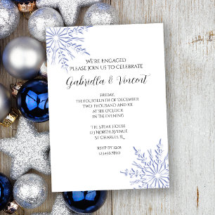 Invitation Flammes de neige bleues sur le White Winter Engage