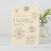Invitation Flammes de neige brillantes moderne entreprise Fêt (Debout devant)