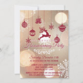 Invitation Flammes de neige de Bokeh Fête des Fêtes d'hiver (Devant)