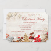 Invitation Flammes de neige de l'arbre de Noël, Fête de Noël  (Devant)