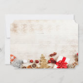 Invitation Flammes de neige de l'arbre de Noël, Fête de Noël  (Dos)