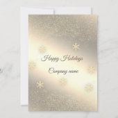 Invitation Flammes de neige de luxe or fête du Nouvel An (Dos)