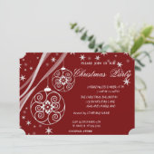 Invitation Flammes de neige de Noël, Fête de Noël d'entrepris (Debout devant)