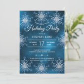 Invitation Flammes de neige d'entreprise fête de la marine (Debout devant)