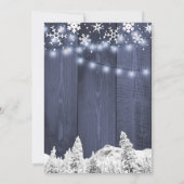 Invitation Flammes de neige d'entreprise fête de vacances rus (Dos)