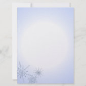 Invitation Flammes de neige d'hiver Bleu glacé d'hiver (Dos)