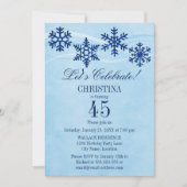 Invitation Flammes de neige d'hiver Fête d'anniversaire (Devant)