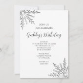 Invitation Flammes de neige d'hiver Fête d'anniversaire (Devant)